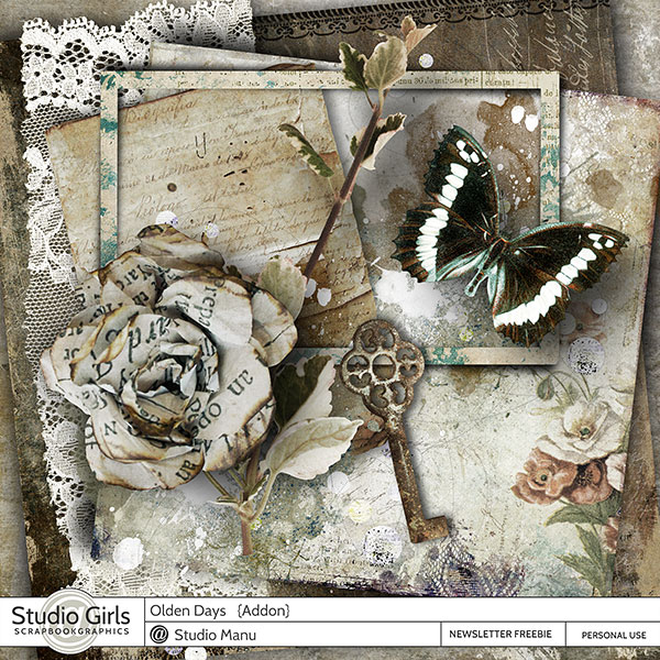 Vintage Scrapbooking Freebie Mini Kit