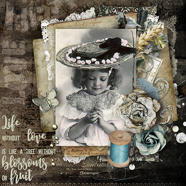 Olden Days Vintage Inspiration Layout