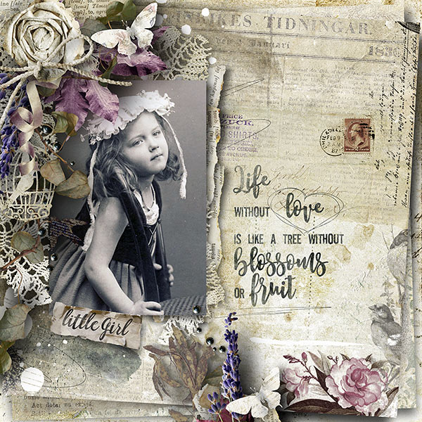 Vintage Digital Scrapbooking Inspiration