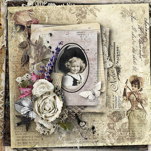 Vintage Digital Scrapbooking Inspiration