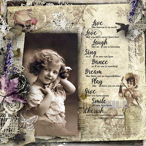 Vintage Scrapbooking Inspiration page