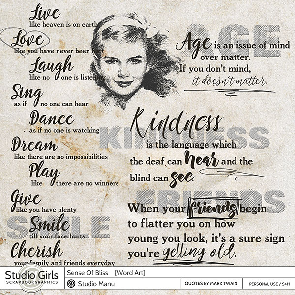 Sense Of Bliss Word Art