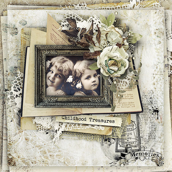 Vintage Scrapbooking Inspiration Layout Attic Memorabilia