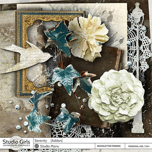 Freebie Page Kit Scrapbook Serenity