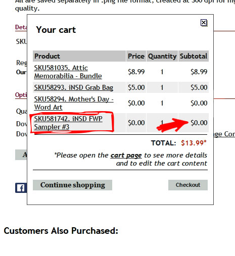 Shopping Cart Free With Purchase