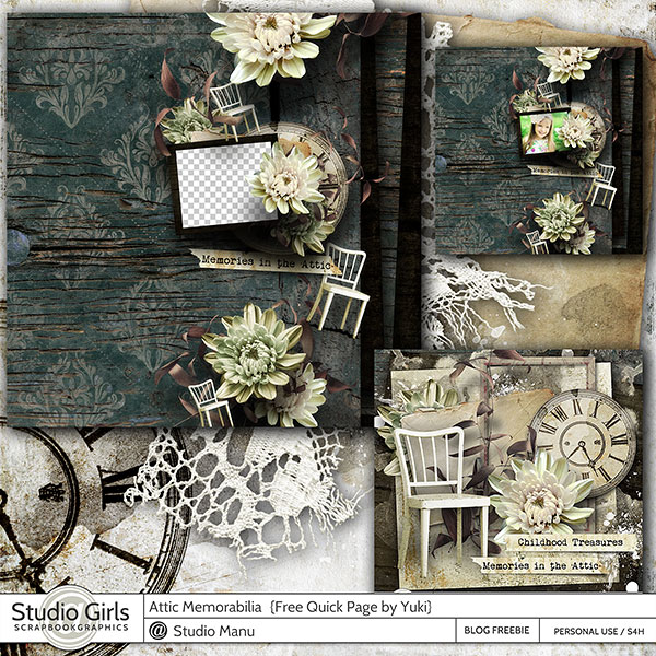 Attic Memorabilie Quick Page Freebie