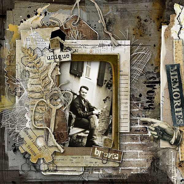 Masculine Scrapbbok Layout