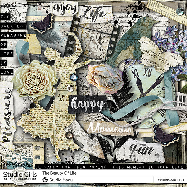 The Beauty Of Life - Scrapbook Page Kit