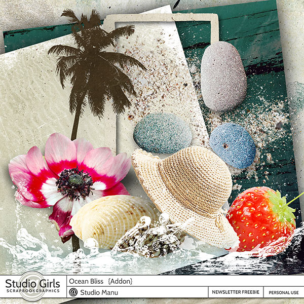 Mini Kit Freebie Summer Scrapbooking Ocean Bliss