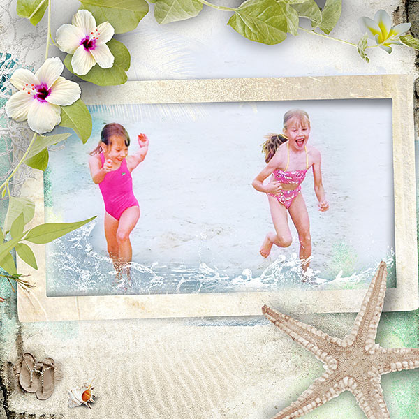 Inspiration Page Summer Scrapbook Layout