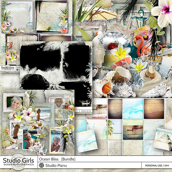 Ocean Bliss Summer Digital Scrapbook Collection