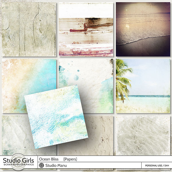 Summer Ocean Bliss Scrapbook Papers