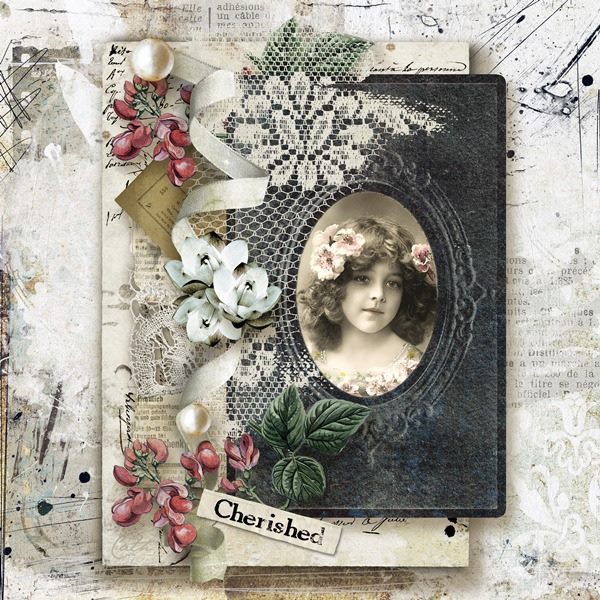 Vintage Lace Inspiration Layout