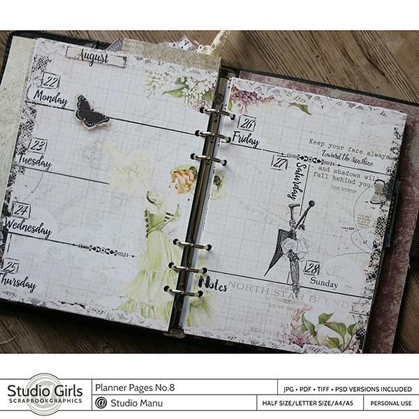 printable vintage planner pages