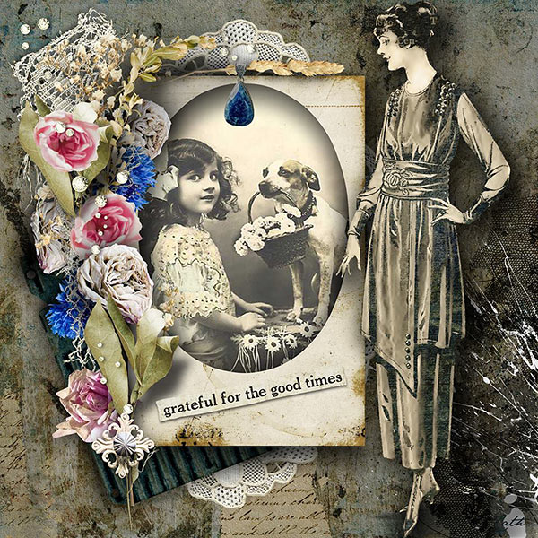 Vintage Scrapbook Inspiration Layout