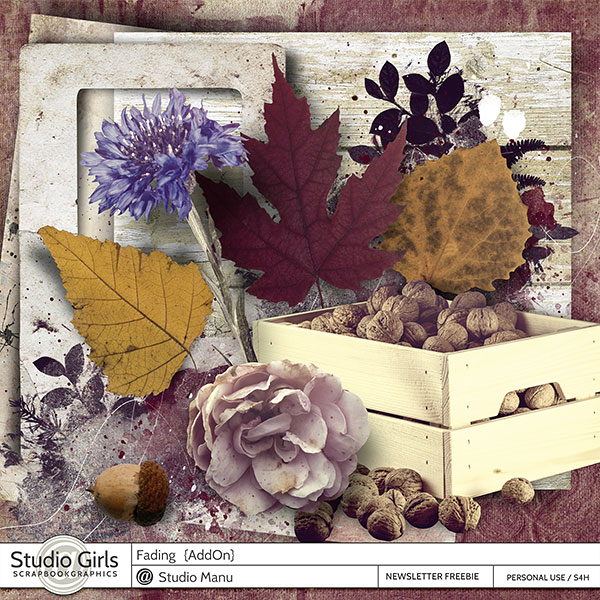 Fading Autumn Scrapbook Mini Kit Freebie