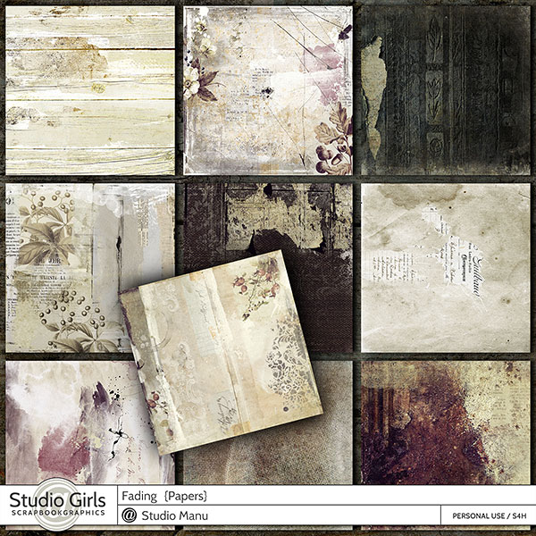Fading Autumn Scrapbook Papers