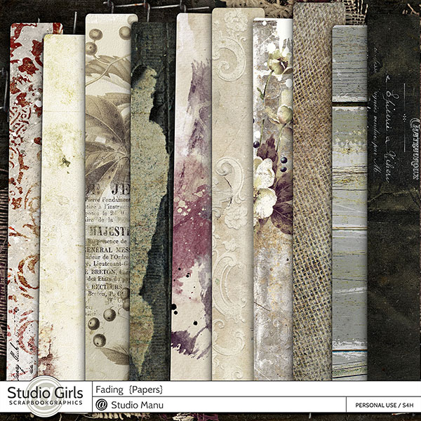 Fading Autumn Scrapbook Papers