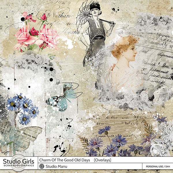 Vintage Scrapbooking Overlays