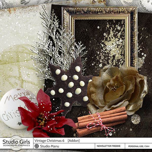 Vintage Christmas Scrapbook Freebie