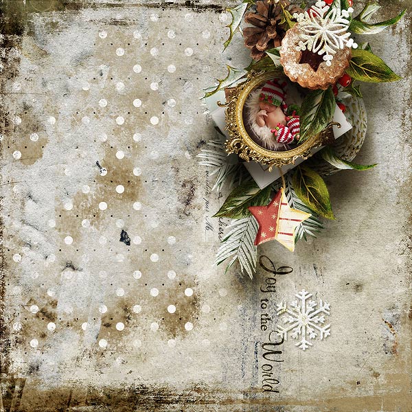 Vintage Christmas Inspiration Layout