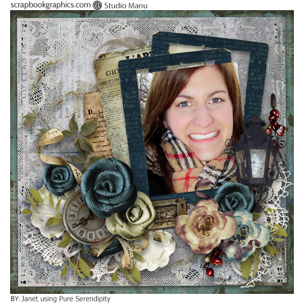 Vintage Inspiration Scrapbook Layout