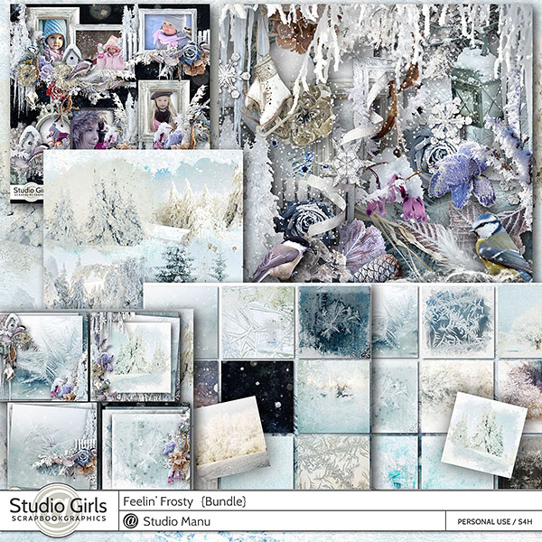 Winter digital scrapbook collection