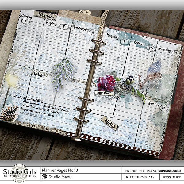 Vintage Printable Planner Pages Weekly