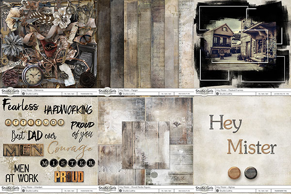 Hey mister masculine scrapbook collection by Laitha