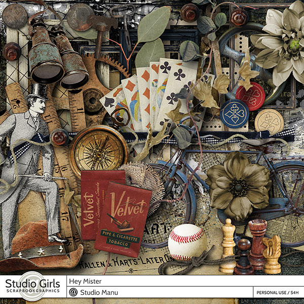 scrapbooking kit masculine theme