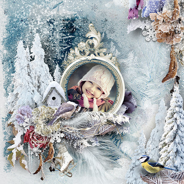 Winter Scrapbook Inspiration Layout