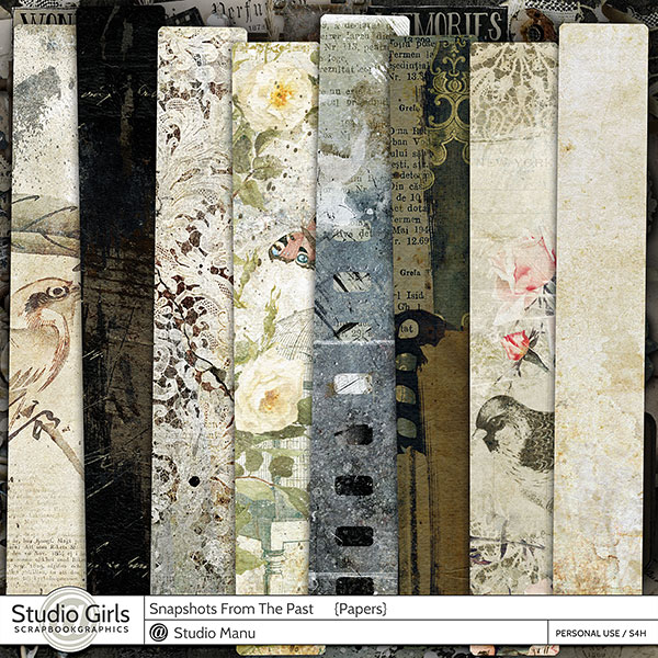 Vintage Digital Scrapbook Papers