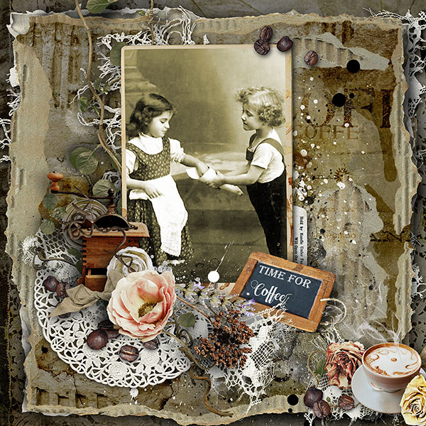 Vintage Scrapbooking Inspiration Layout