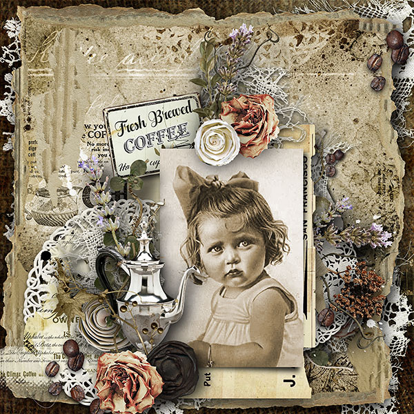 Vintage Scrapbooking Inspiration Layout