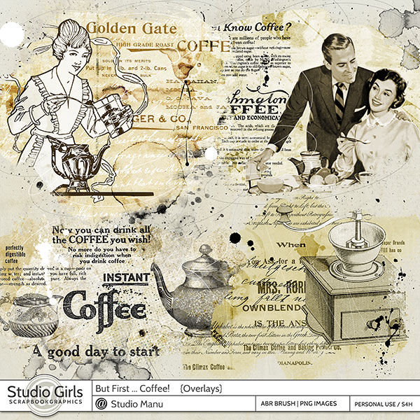 Prima's Coffee Break scrapbook paper collection is primo!