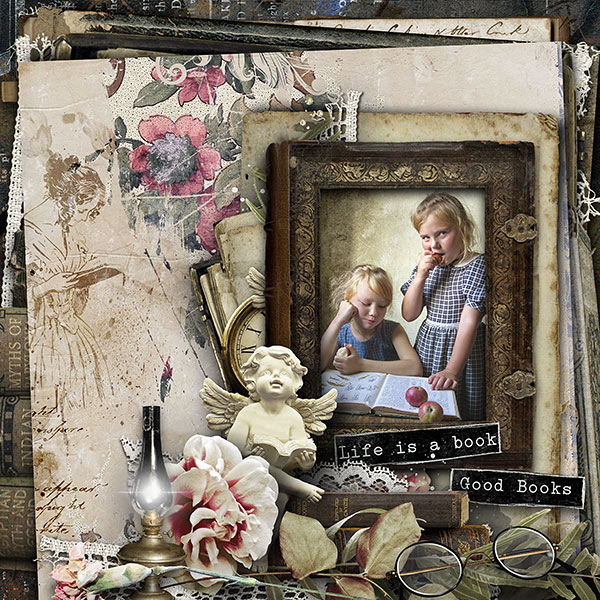 Book Reading Scrapbook Inspiration Layout