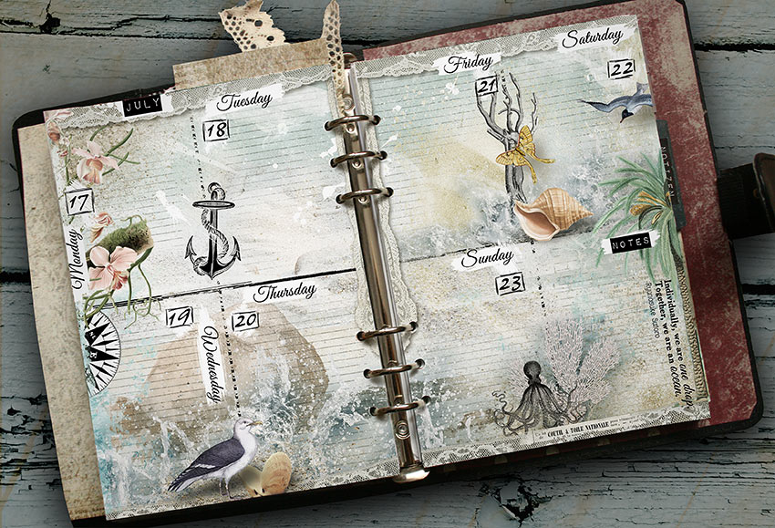Printable summer style planner pages