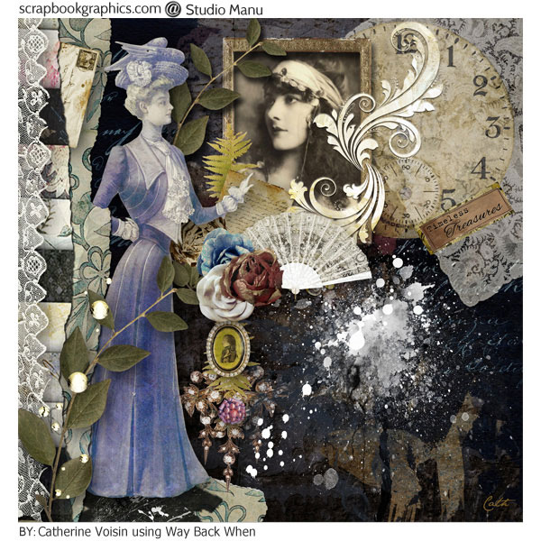 Vintage Scrapbook Layout Inspiration 