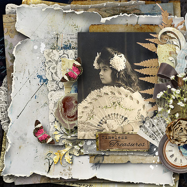 Vintage Scrapbook Layout Inspiration