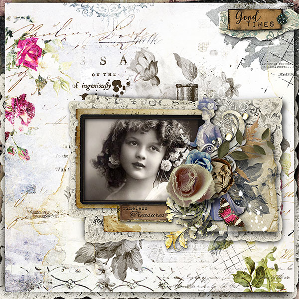 Vintage Scrapbook Layout Inspiration