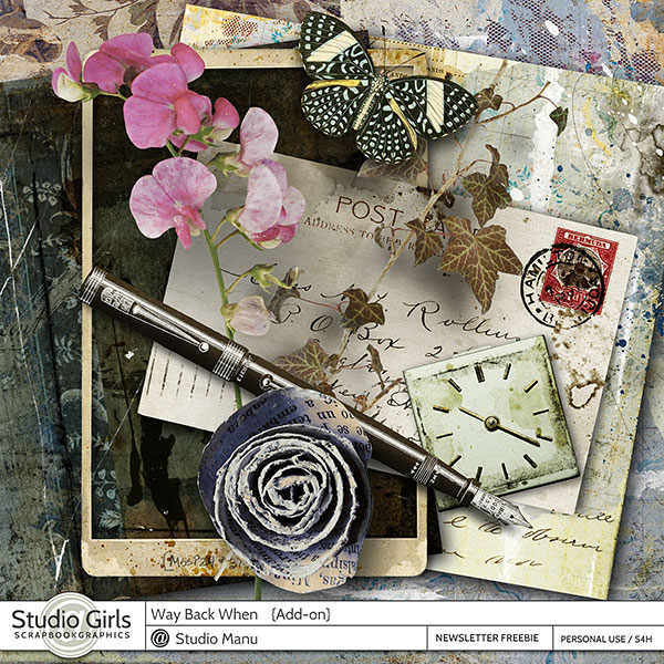 Way Back When digital scrapbook freebie