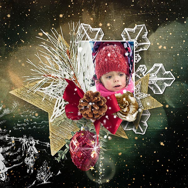 Christmas scrapbook inspiration layout