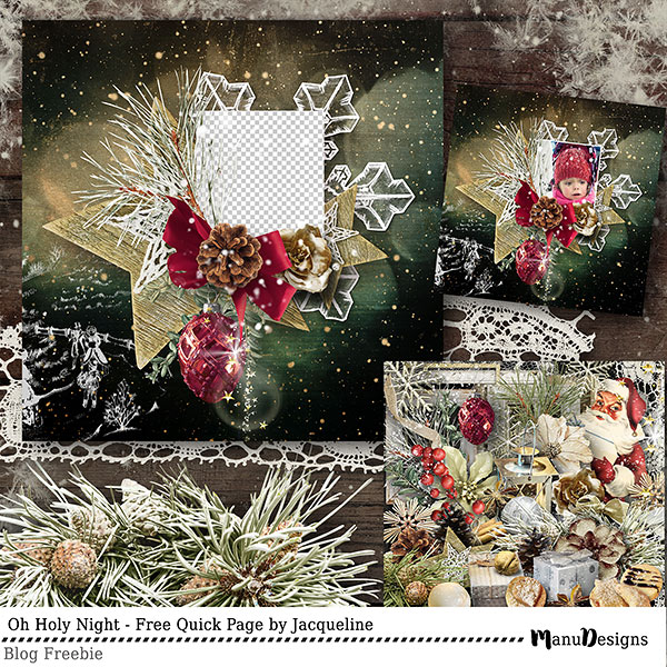 Christmas scrapbook free quick page