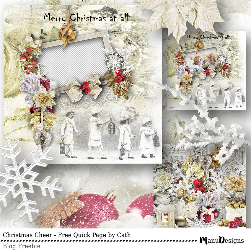 Christmas Cheer Freebie Quick Page by Cath