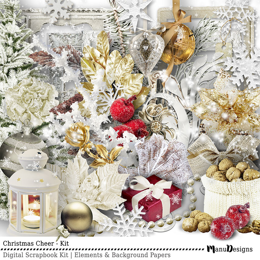 Christmas Cheer digital scrapbook kit