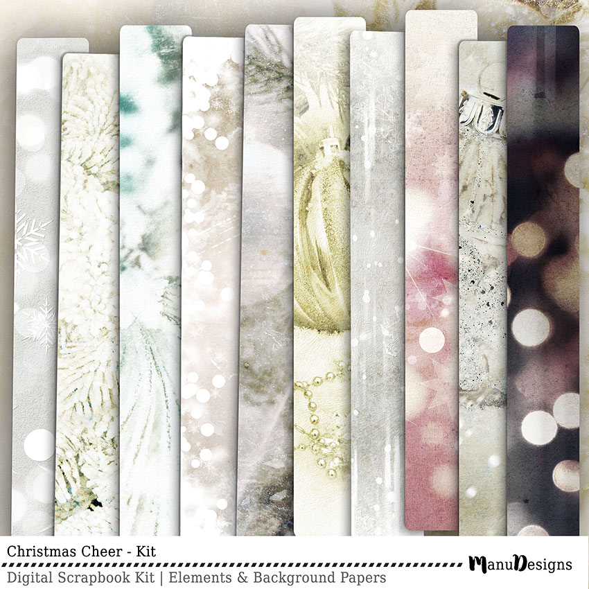 Christmas Cheer digital scrapbook papers