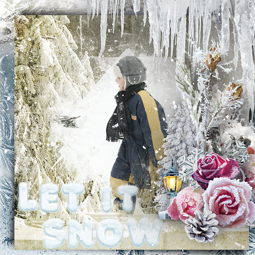 Winter Scrapbook Inspiration Layout