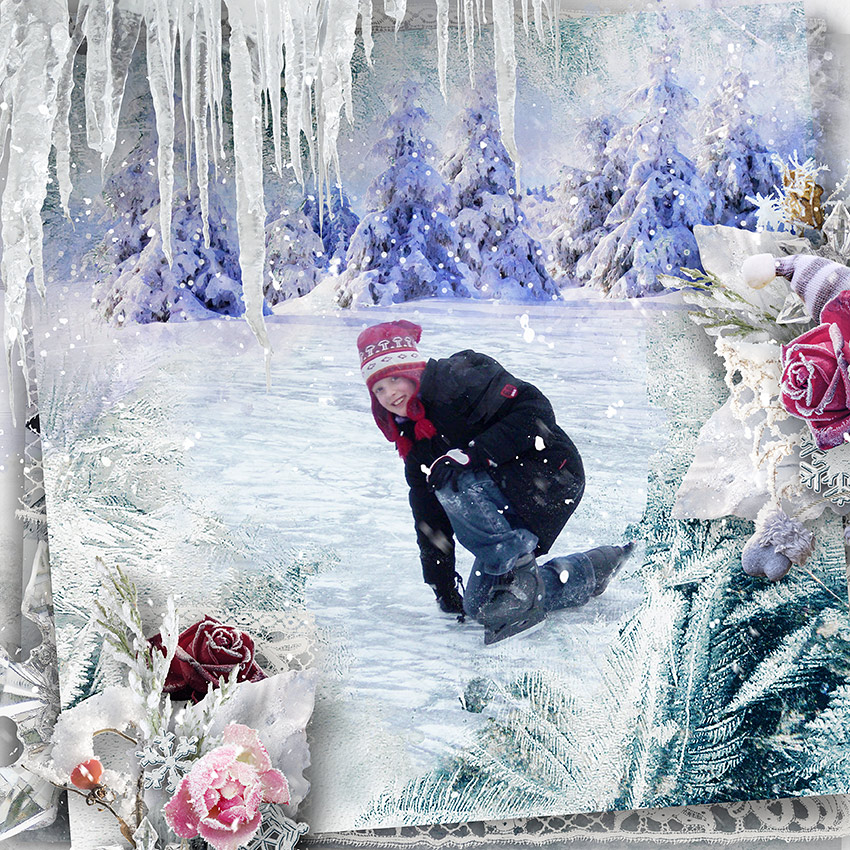 Winter Scrapbook Inspiration Layout