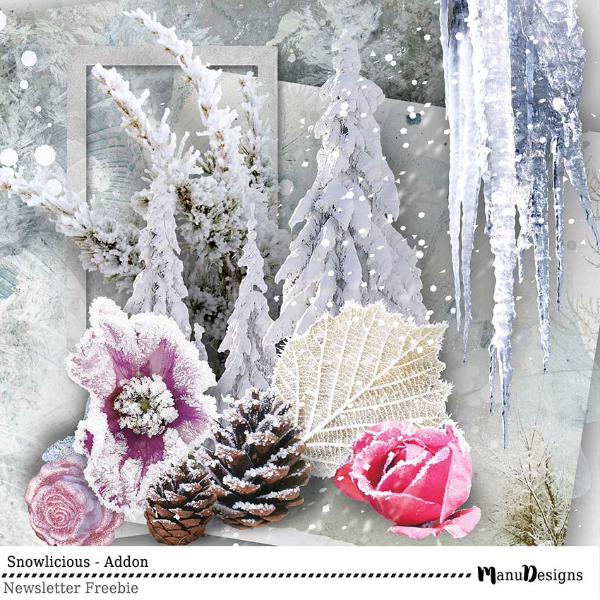 digital winter scrapbook freebie mini kit