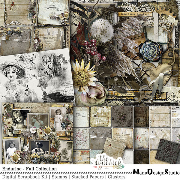 Enduring - Vintage Digital Scrapbook Collection